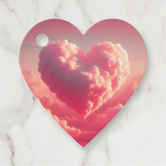 Étiquettes Cadeau Coeur rose Cloud