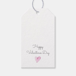 Étiquettes-cadeau Coeur rose HEUREUX VALENTINES DAY Sweet Love
