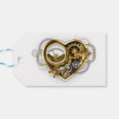 Étiquettes-cadeau Coeur vapeur avec un manomètre (Dos Horizontal)