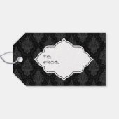 Étiquettes-cadeau Coeur victorien avec crâne (Dos (Horizontal))