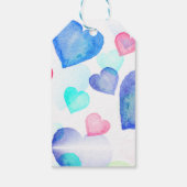 Étiquettes-cadeau Coeurs aquarelle (Dos)