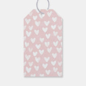 Étiquettes-cadeau Cœurs blancs rose girly   (Dos)