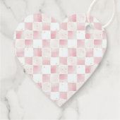 Étiquettes Cadeau Coeurs blancs roses (Dos)