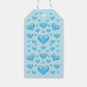 Étiquettes-cadeau Coeurs bleus Heureuse Sainte-Valentin et texte per (Dos)
