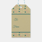 Étiquettes-cadeau Coeurs boho et amour (Dos)