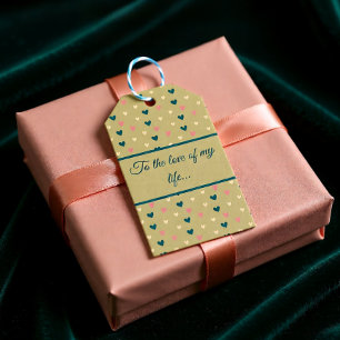 Étiquettes-cadeau Coeurs boho et amour