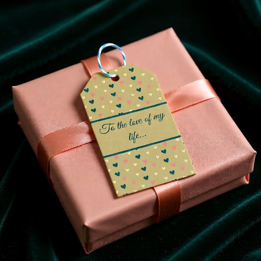 Étiquettes-cadeau Coeurs boho et amour