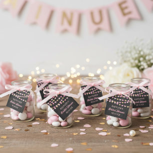 Étiquettes Cadeau Cœurs d'amour en ficelle pour enterrement de vie d