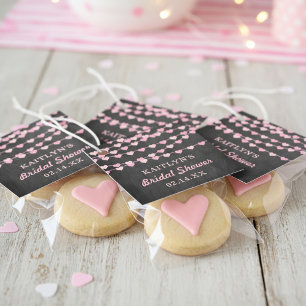 Étiquettes Cadeau Cœurs d'amour en ficelle pour enterrement de vie d