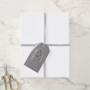 Étiquettes-cadeau Coeurs dans le sable plage de sable mariage marque