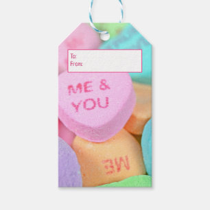 Étiquettes-cadeau Coeurs de bonbons Valentine