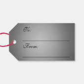 Étiquettes-cadeau Coeurs de diamants précieux et élégants (Dos (Horizontal))