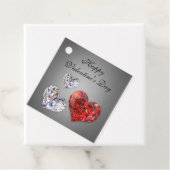 Étiquettes Cadeau Coeurs de diamants précieux et élégants (En situation)