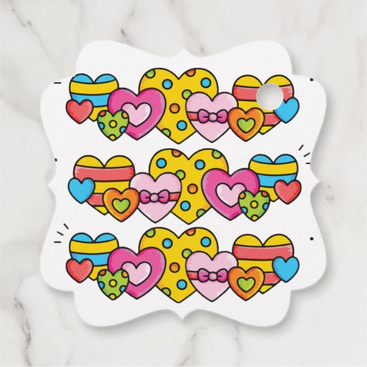 Étiquettes Cadeau Cœurs de la Saint-Valentin (Dos)
