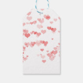Étiquettes-cadeau Coeurs dispersés dans l'air (Dos)
