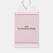 Étiquettes-cadeau Coeurs floraux roses Anniversaire (Dos)