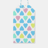 Étiquettes-cadeau Coeurs multicolores (Dos)
