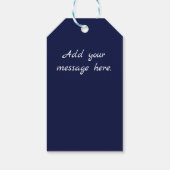 Étiquettes-cadeau Coeurs Polka dans les tons bleu paon (Dos)