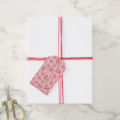 Étiquettes-cadeau Coeurs rétros Saint Valentin (Avec de la ficelle)