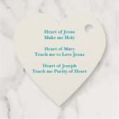 Étiquettes Cadeau Coeurs Rosary Tags cadeaux (Dos)