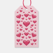 Étiquettes-cadeau Coeurs roses Heureuse Sainte-Valentin et texte per (Dos)