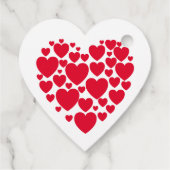 Étiquettes Cadeau Coeurs rouges (Dos)