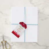 Étiquettes-cadeau Coeurs rouges élégants (Avec de laficelle)