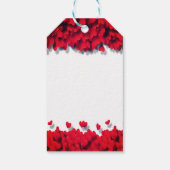 Étiquettes-cadeau Coeurs rouges élégants (Dos)
