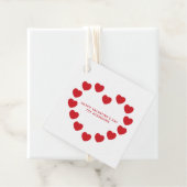 Étiquettes Cadeau Coeurs rouges mignons coutume moderne Saint Valent (En situation)