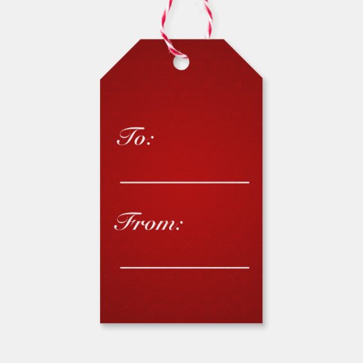 Étiquettes-cadeau Coeurs Valentin Rouge Or Moderne (Dos)