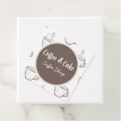 Étiquettes Cadeau Coffee and Cake Coffee Shop (En situation)