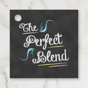 Étiquettes Cadeau Coffee Shop Chalkboard Le Mélange Parfait
