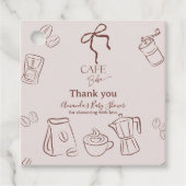 Étiquettes Cadeau Coffee Theme Beige Cafe Bebe Brewing Baby Shower (Devant)