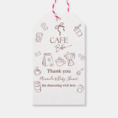 Étiquettes-cadeau Coffee Theme Cafe Bebe Brewing Bow Baby Shower (Devant)