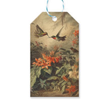 Colibri botanique vintage personnalisable
