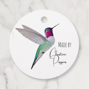 Étiquettes Cadeau Colibri d'Anna personnalisé