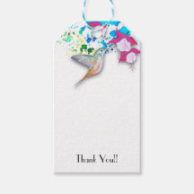 Colibri & Fuchsia Wedding Favor Tags cadeaux