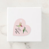 Étiquettes Cadeau Colibris Heureuses Saintes-Valentin (En situation)