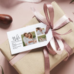 Étiquettes-cadeau Collage Couple Photo & Lovely Romantic Wife Cadeau<br><div class="desc">Collage Couple Photo & Lovely Romantic Wife Cadeau</div>