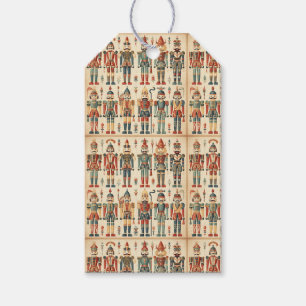 Étiquettes-cadeau Collage de noisette dorée et verte