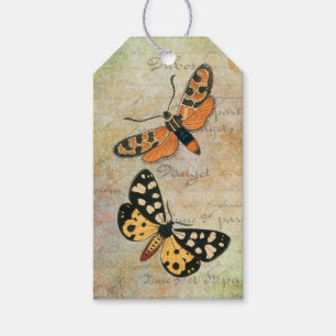 Étiquettes-cadeau Collage papillon vintage