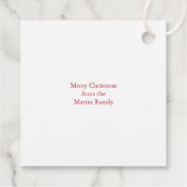 Étiquettes Cadeau Collage photo et monogramme vert de vacances (Dos)