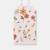 Étiquettes-cadeau collection de fleurs (Dos)