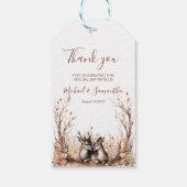 Étiquettes-cadeau Collection de Mariages de cerfs rustiques d'automn (Dos)