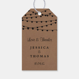 Étiquettes-cadeau Collection de Mariages Rustic Kraft