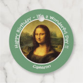 Étiquettes Cadeau Collection Leonardo da Vinci Mona Lisa (Dos)