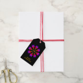 Étiquettes-cadeau Coloré | ARBRE DE NOËL | Monogramme (Avec de la ficelle)