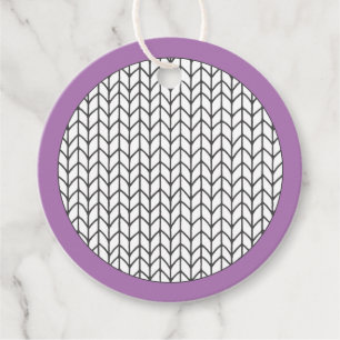 Étiquettes Cadeau COLORE VOS PROPRES Knit en papier rond ornements