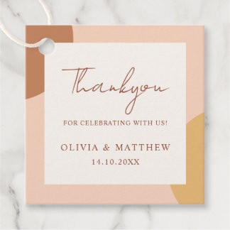 Étiquettes Cadeau Colorful Retro Bohemian Arches Thank You Wedding