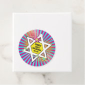 Étiquettes Cadeau Comics Comic Book Bar Mitzvah Star de David (En situation)